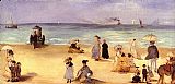 On the Beach at Boulogne by Edouard Manet